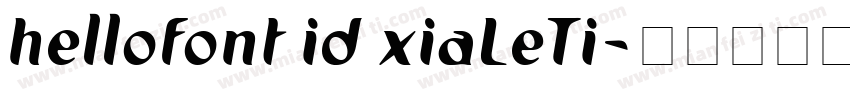 hellofont id xiaLeTi字体转换